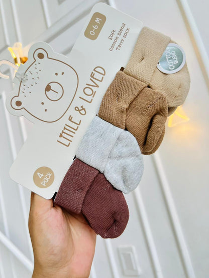 SET MEDIAS PLUSH ¨LITTLE & LOVE¨ X3 - 0 A 6 MESES