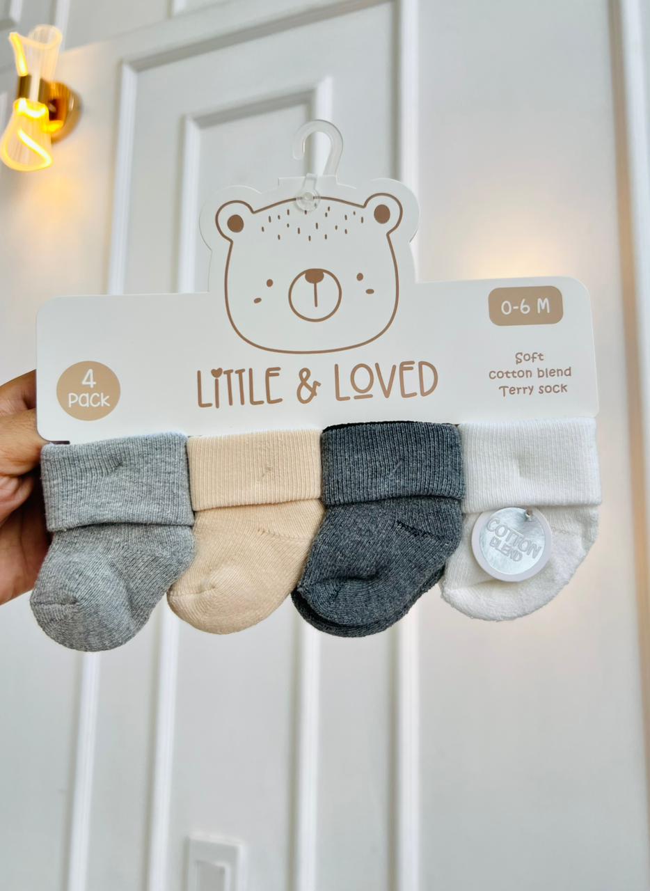 SET MEDIAS PLUSH ¨LITTLE & LOVE¨ X3 - 0 A 6 MESES