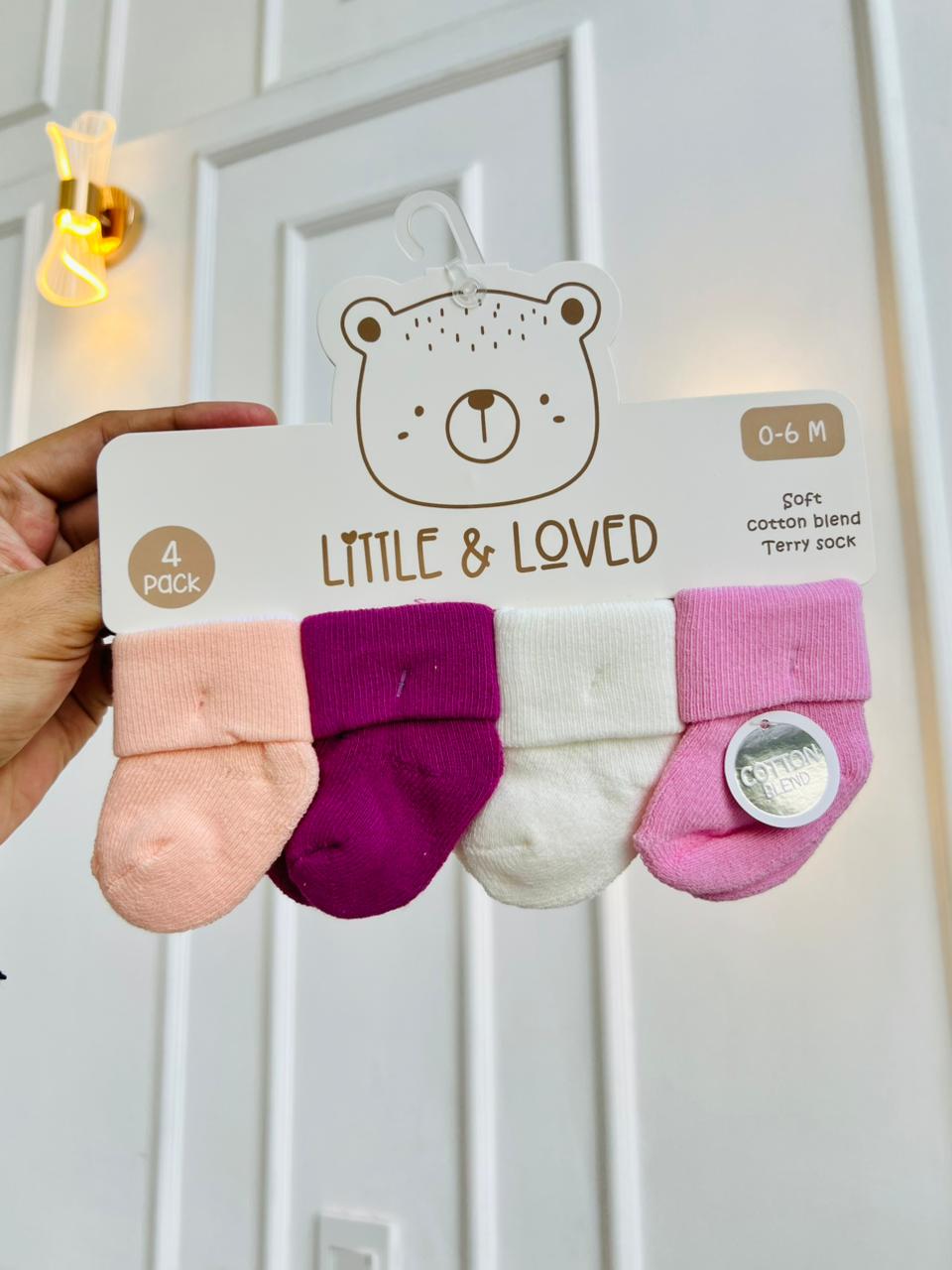 SET MEDIAS PLUSH ¨LITTLE & LOVE¨ X3 - 0 A 6 MESES