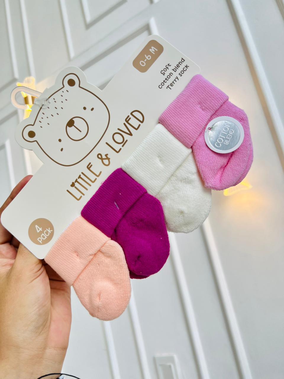 SET MEDIAS PLUSH ¨LITTLE & LOVE¨ X3 - 0 A 6 MESES