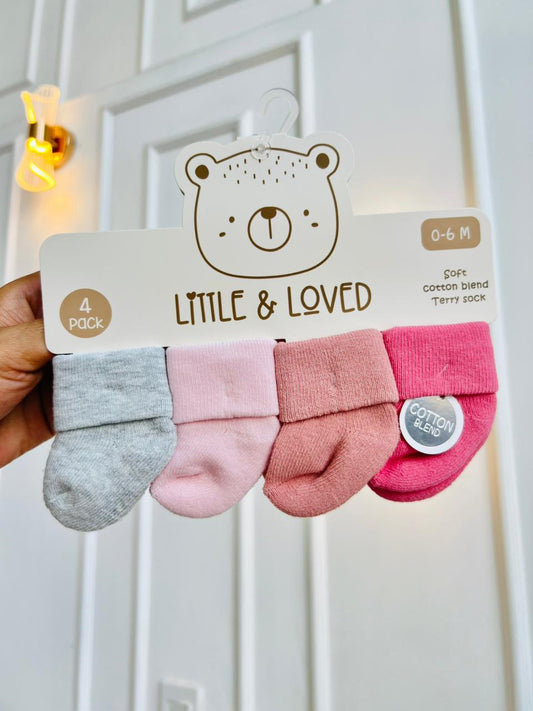 SET MEDIAS PLUSH ¨LITTLE & LOVE¨ X3 - 0 A 6 MESES
