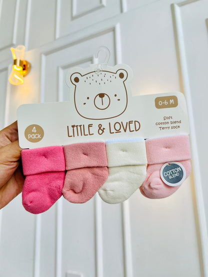 SET MEDIAS PLUSH ¨LITTLE & LOVE¨ X3 - 0 A 6 MESES
