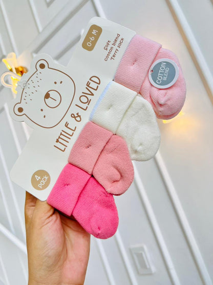 SET MEDIAS PLUSH ¨LITTLE & LOVE¨ X3 - 0 A 6 MESES