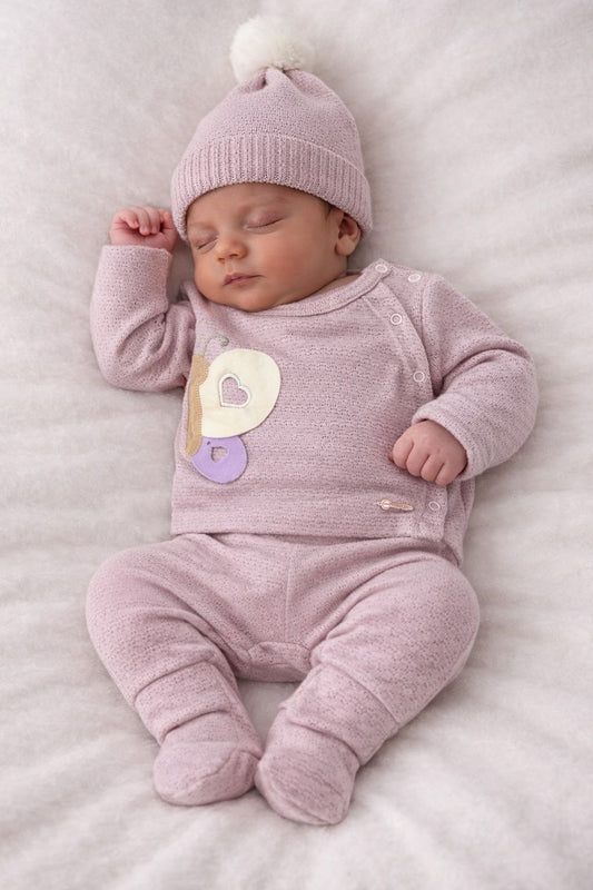 SET PRIMER DIA RECIEN NACIDA - 5 PIEZAS EN ALGODON SUAVE