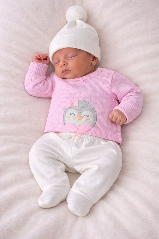 SET PRIMER DIA PARA RECIEN NACIDO - 5 PIEZAS EN ALGODON SUAVE