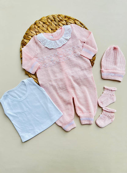 SET TEJIDO PREMIUM PARA RECIÉN NACIDA - DELICADEZA Y CONFORT DESDE EL PRIMER DÍA