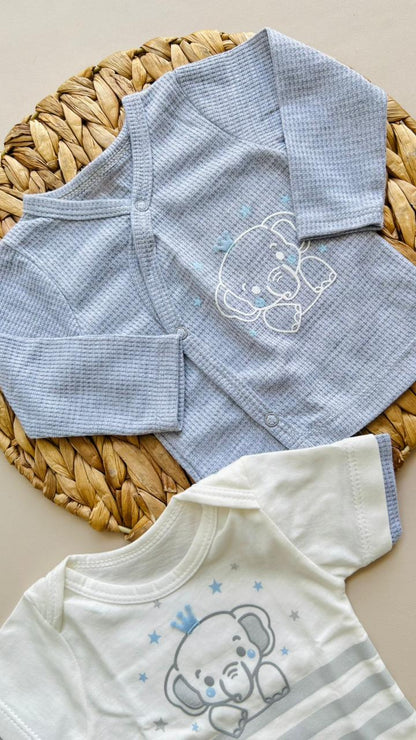 SET 8 PIEZAS RECIEN NACIDO - ELEFANTE LITTLE BABY