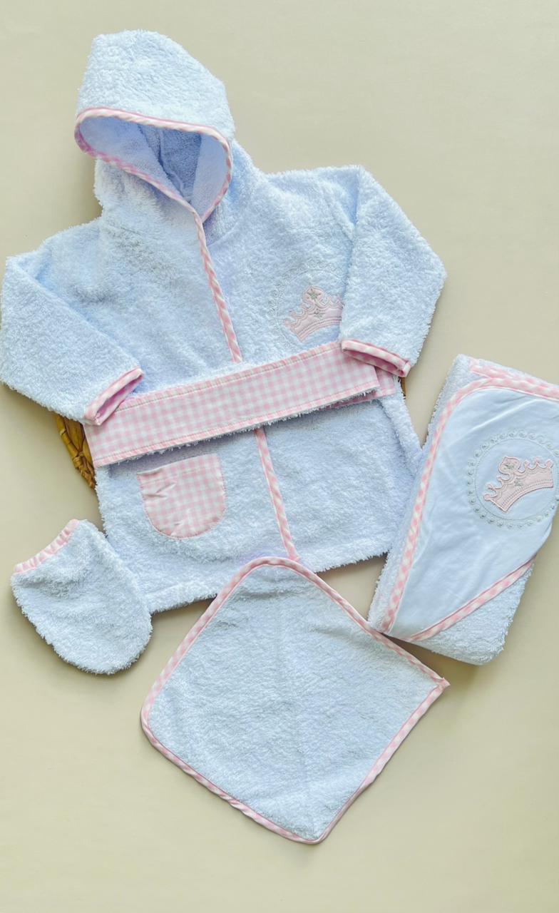 SET DE BAÑO 4 PIEZAS PARA BEBÉ - EDICION PRINCESA