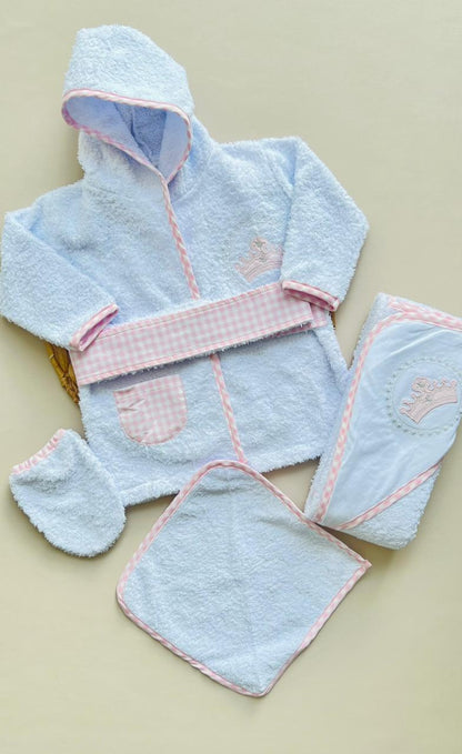 SET DE BAÑO 4 PIEZAS PARA BEBÉ - EDICION PRINCESA