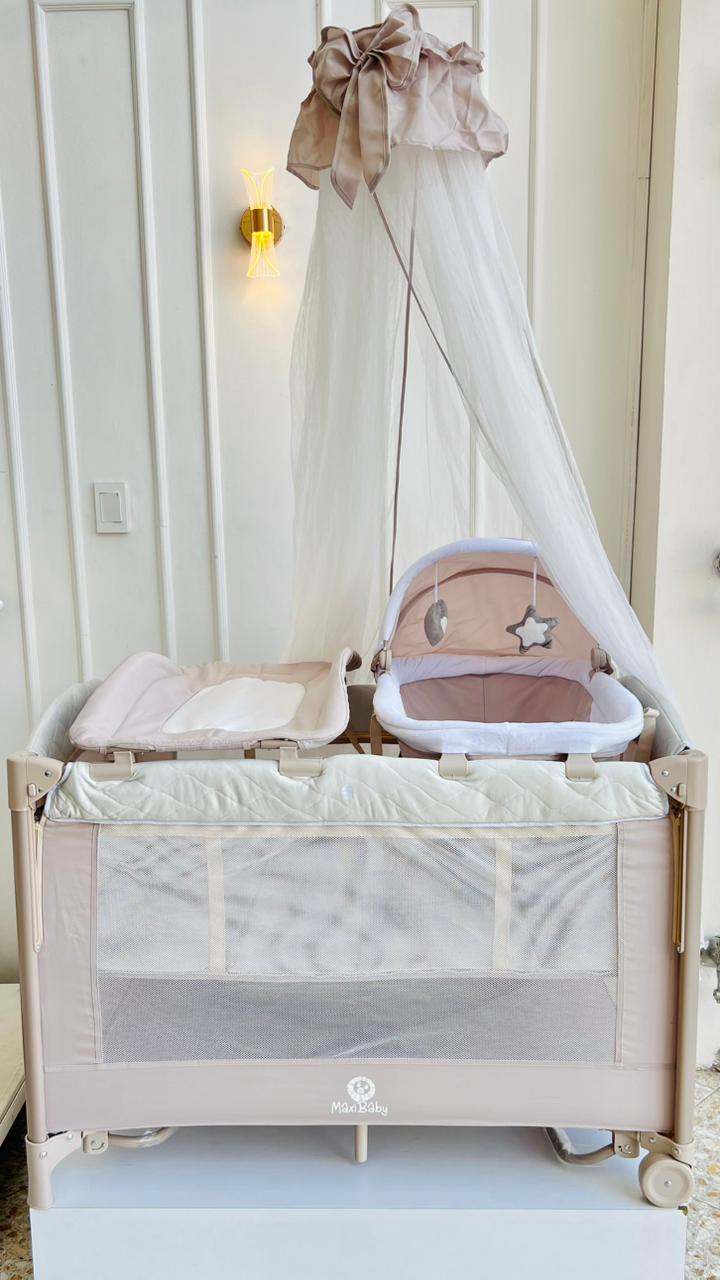 CORRAL COLECHO MULTIFUNCIONAL GALAXY CON MOISES - COLOR BEIGE