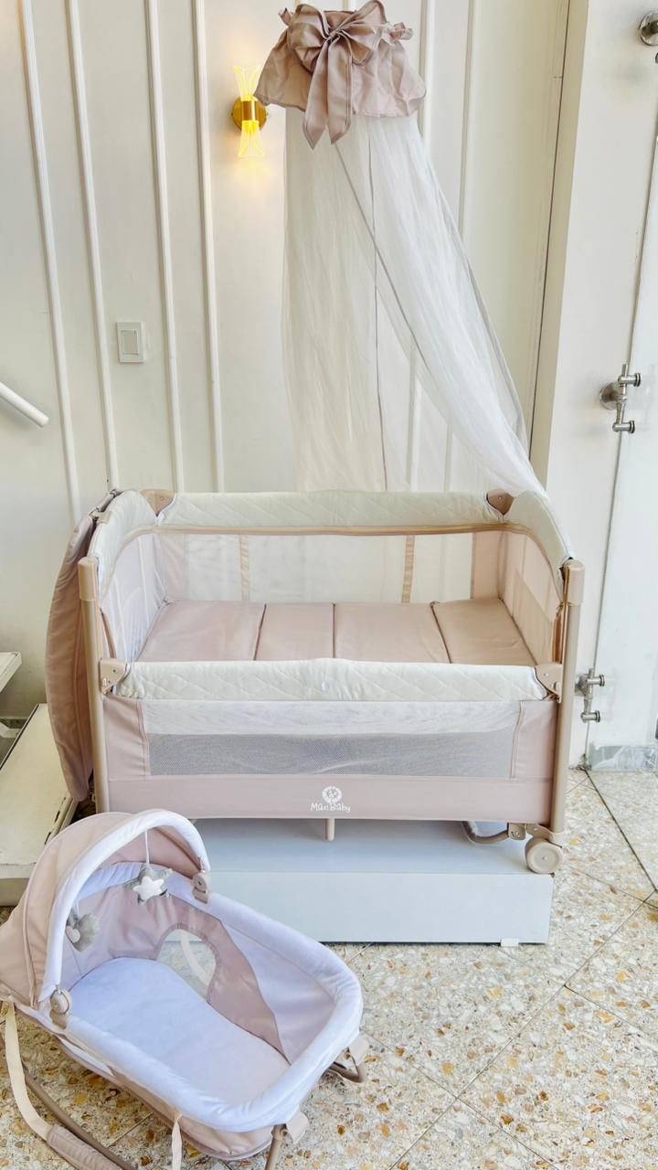 CORRAL COLECHO MULTIFUNCIONAL GALAXY CON MOISES - COLOR BEIGE