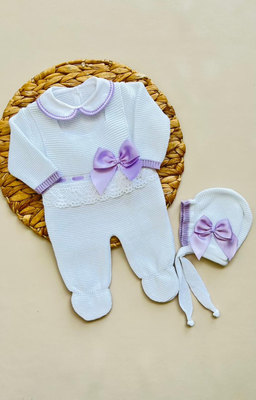 CONJUNTO MARA TEJIDO PREMIUM - TERNURA Y EXCLUSIVIDAD - COLOR BLANCO