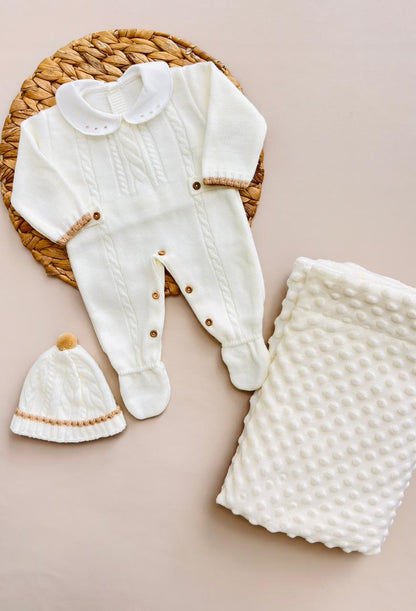 SET MARA TEJIDO PREMIUM - ELEGANCIA Y SUAVIDAD - COLOR BLANCO