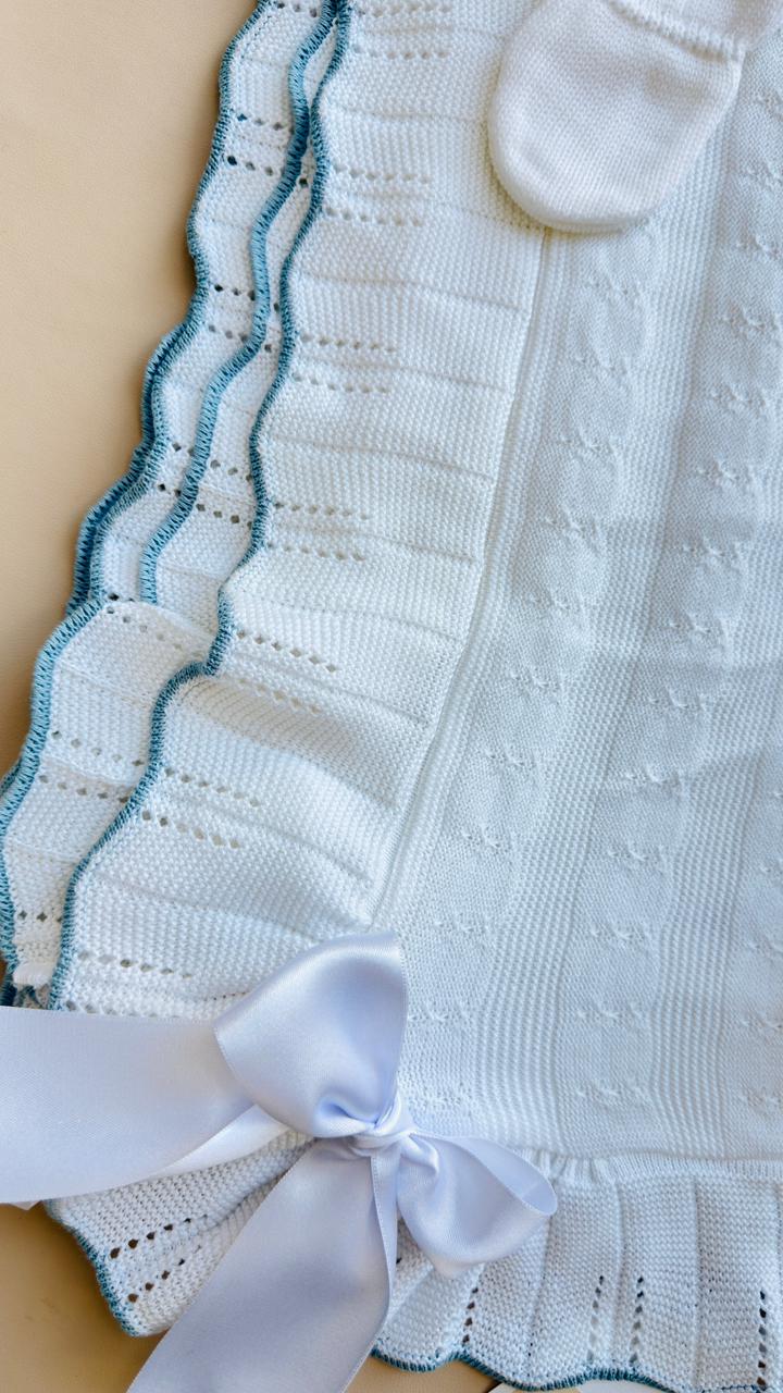 SET MARA TEJIDO PREMIUM - ELEGANCIA CLASICA - COLOR BLANCO