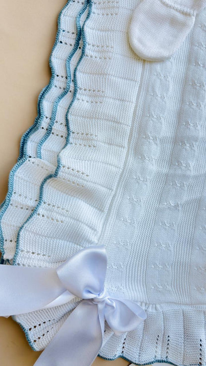 SET MARA TEJIDO PREMIUM - ELEGANCIA CLASICA - COLOR BLANCO