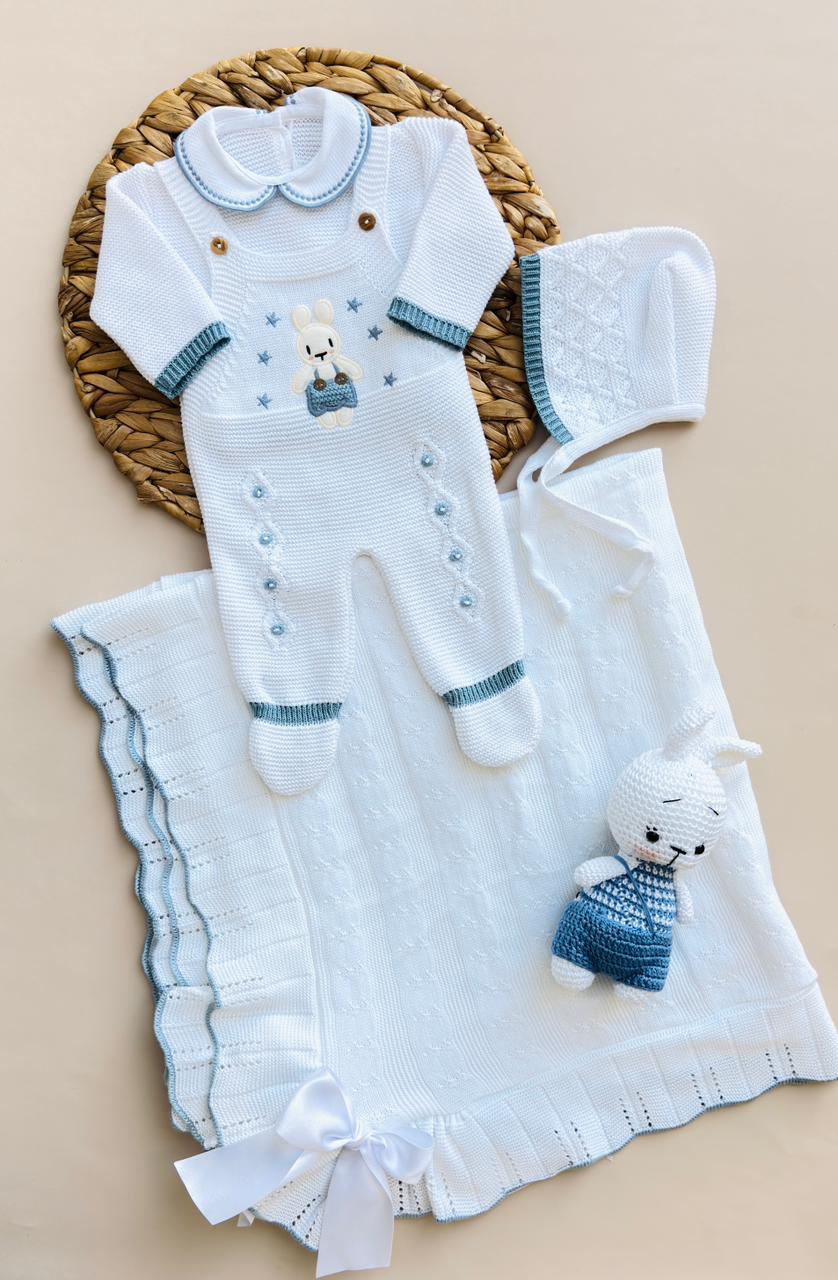 SET MARA TEJIDO PREMIUM - CLASICO Y MODERNO - COLOR BLANCO