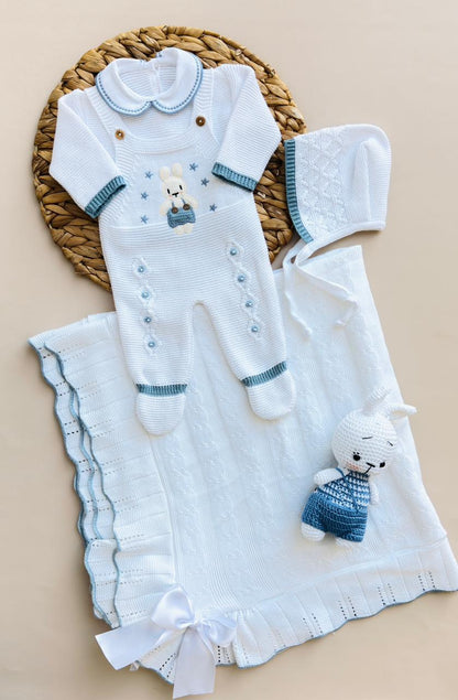 SET MARA TEJIDO PREMIUM - CLASICO Y MODERNO - COLOR BLANCO