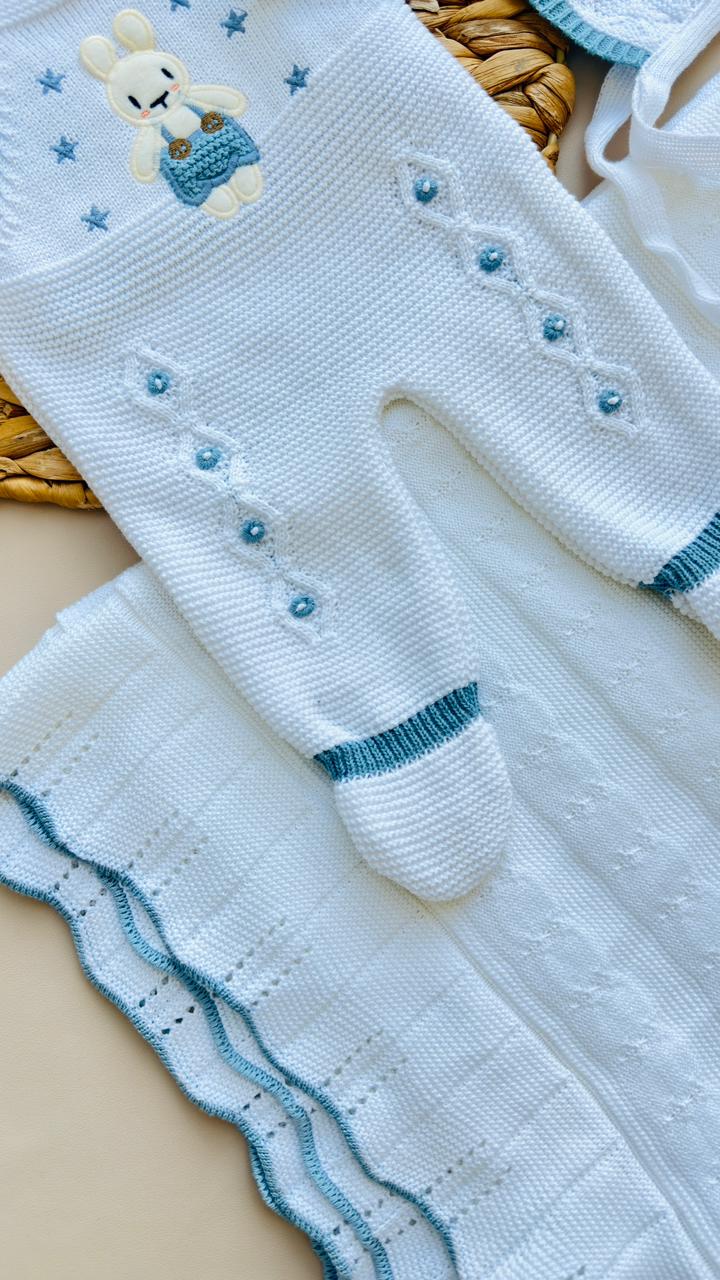SET MARA TEJIDO PREMIUM - CLASICO Y MODERNO - COLOR BLANCO