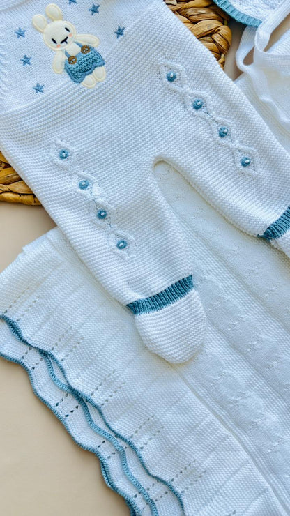 SET MARA TEJIDO PREMIUM - CLASICO Y MODERNO - COLOR BLANCO