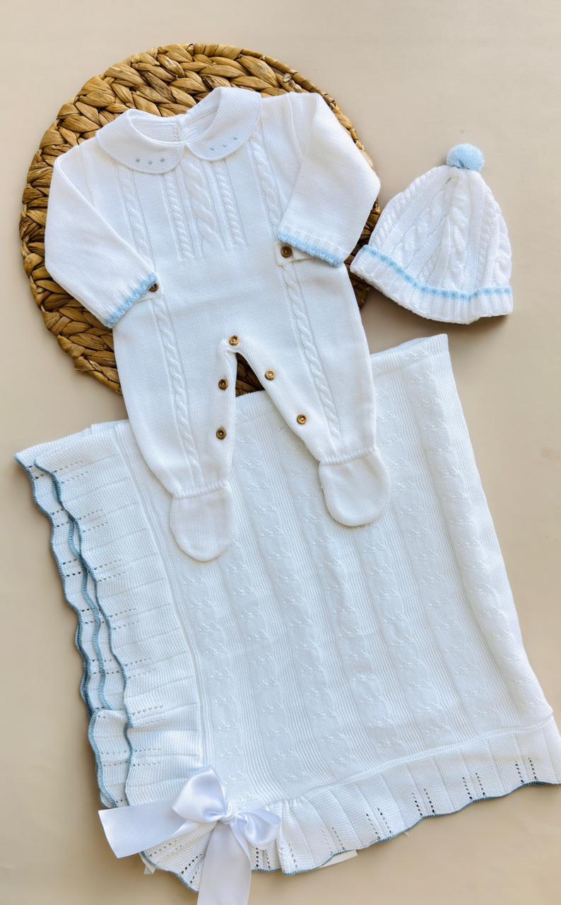 SET MARA TEJIDO PREMIUM - CLASICO - COLOR BLANCO
