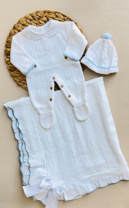SET MARA TEJIDO PREMIUM - CLASICO - COLOR BLANCO