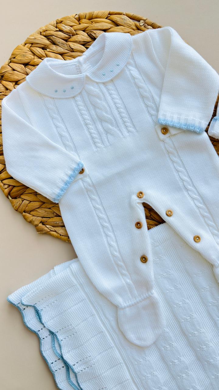 SET MARA TEJIDO PREMIUM - CLASICO - COLOR BLANCO