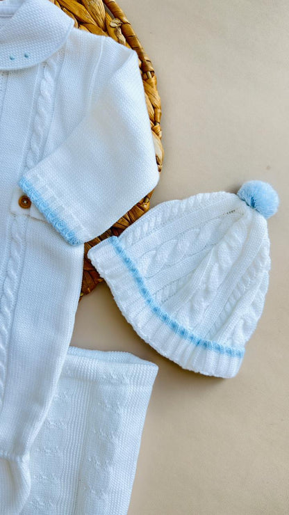 SET MARA TEJIDO PREMIUM - CLASICO - COLOR BLANCO
