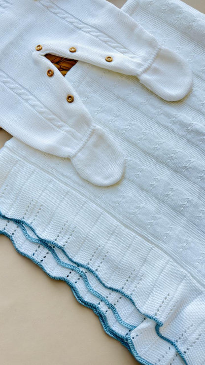 SET MARA TEJIDO PREMIUM - CLASICO - COLOR BLANCO