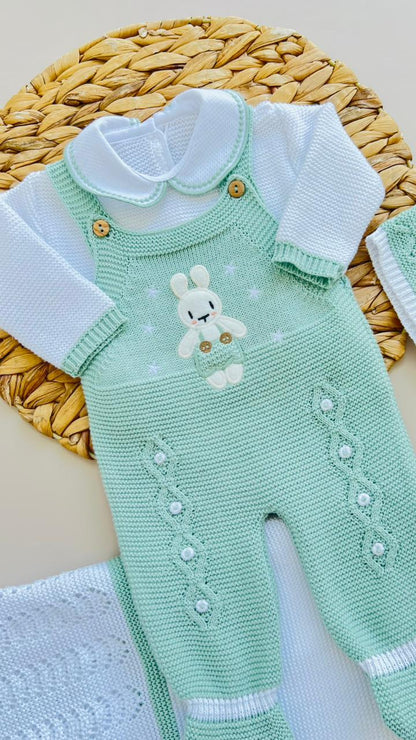 SET MARA TEJIDO PREMIUM - DISEÑO ELEGANTE Y CLASICO - COLOR VERDE