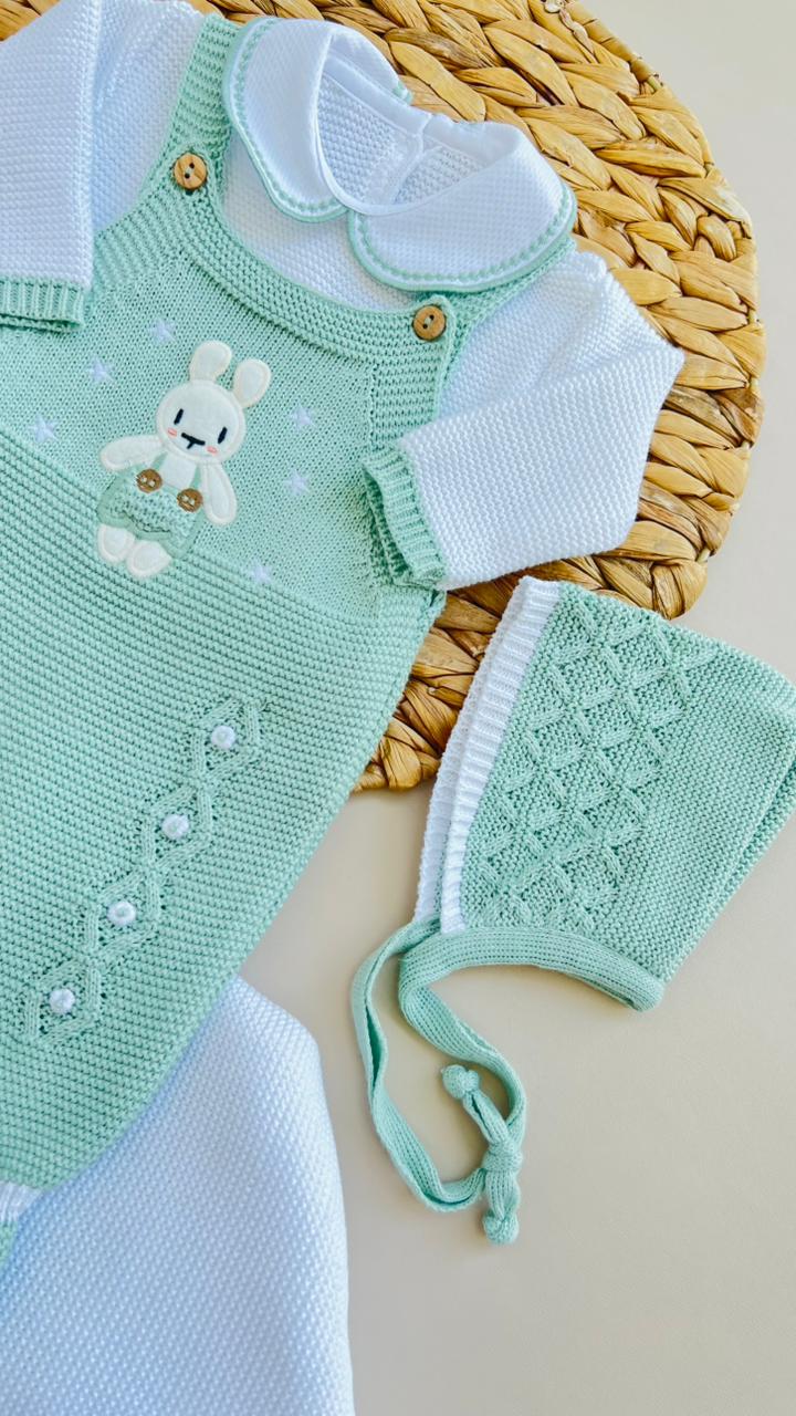 SET MARA TEJIDO PREMIUM - DISEÑO ELEGANTE Y CLASICO - COLOR VERDE