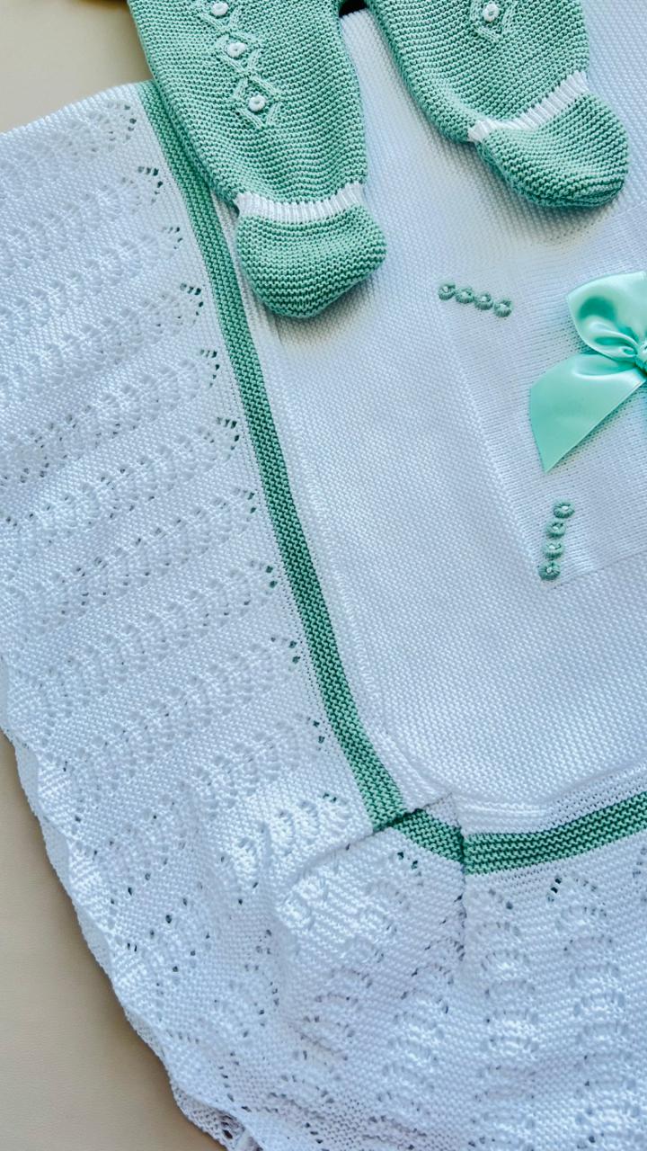 SET MARA TEJIDO PREMIUM - DISEÑO ELEGANTE Y CLASICO - COLOR VERDE