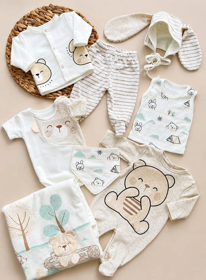PRIMER DÍA 8 PIEZAS- BEIGE OSO BOSQUE