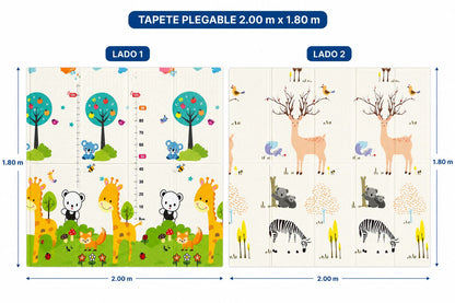 TAPETE DE GATEO DOBLE FAZ - DISEÑO GIRAFA