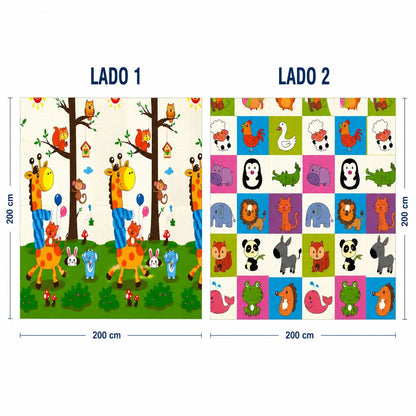TAPETE DE GATEO DOBLE FAZ - DISEÑO ZOOLOGICO