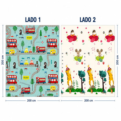 TAPETE DE GATEO DOBLE FAZ - DISEÑO CIUDAD INTERRACTIVA