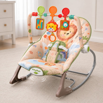 SILLA MECEDORA PARA BEBÉ MULTIFUNCIONAL CON ARCO DE JUEGOS