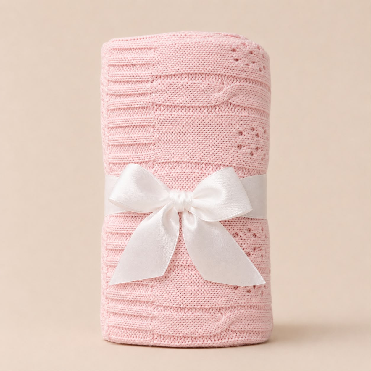 Cobija Tejida para Bebé Premium 100 x 85 cm | color rosa