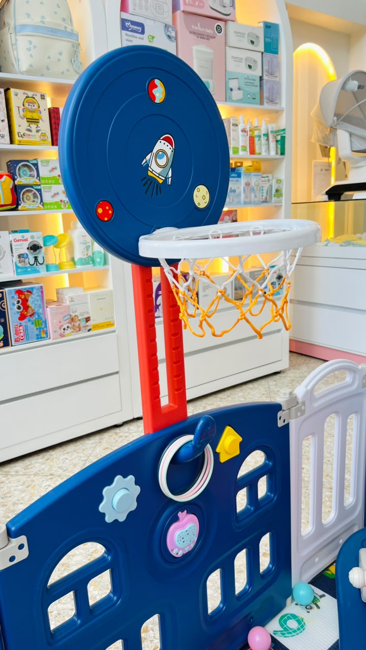 Corral de Juegos para Bebes con Tobogan Columpio Tapete y 117 Pelotas 180x150x60 cm