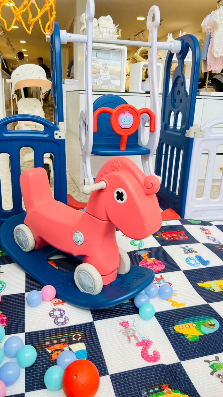 Corral de Juegos para Bebes con Tobogan Columpio Tapete y 117 Pelotas 180x150x60 cm