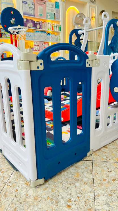 Corral de Juegos para Bebes con Tobogan Columpio Tapete y 117 Pelotas 180x150x60 cm