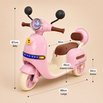 Moto Scooter Eléctrica para Niños YQ-668 - Rosa