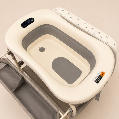 Bañera con Cambiador Plegable para Bebé con Ruedas