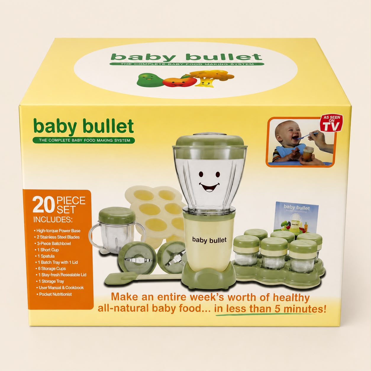 Baby Bullet Set Completo Procesador de Alimentos para Bebé