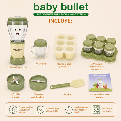 Baby Bullet Set Completo Procesador de Alimentos para Bebé