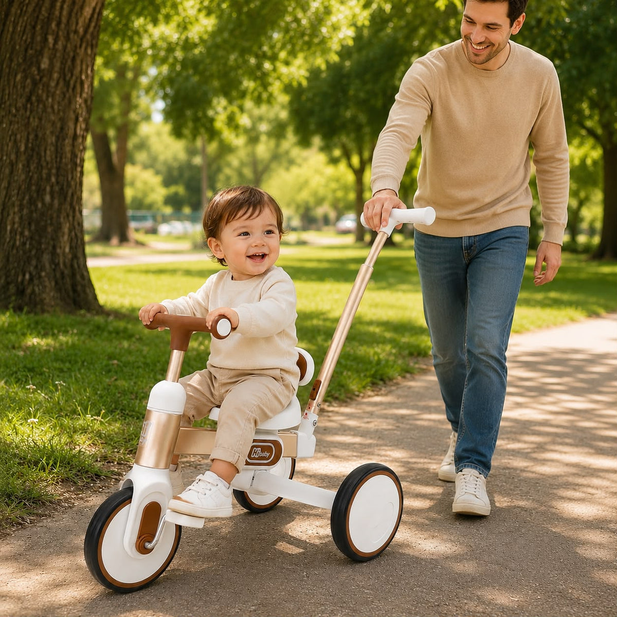 Triciclo 4 en 1 Metalizado con Guía Parental