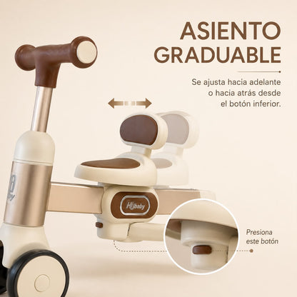 Triciclo 4 en 1 Metalizado con Guía Parental