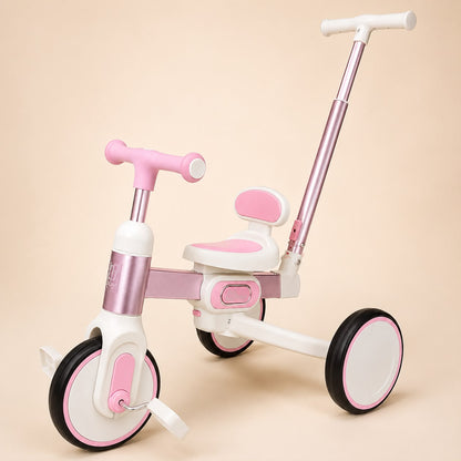 Triciclo Bicicleta de Balance 4 en 1 para Bebé y Niño Rosado