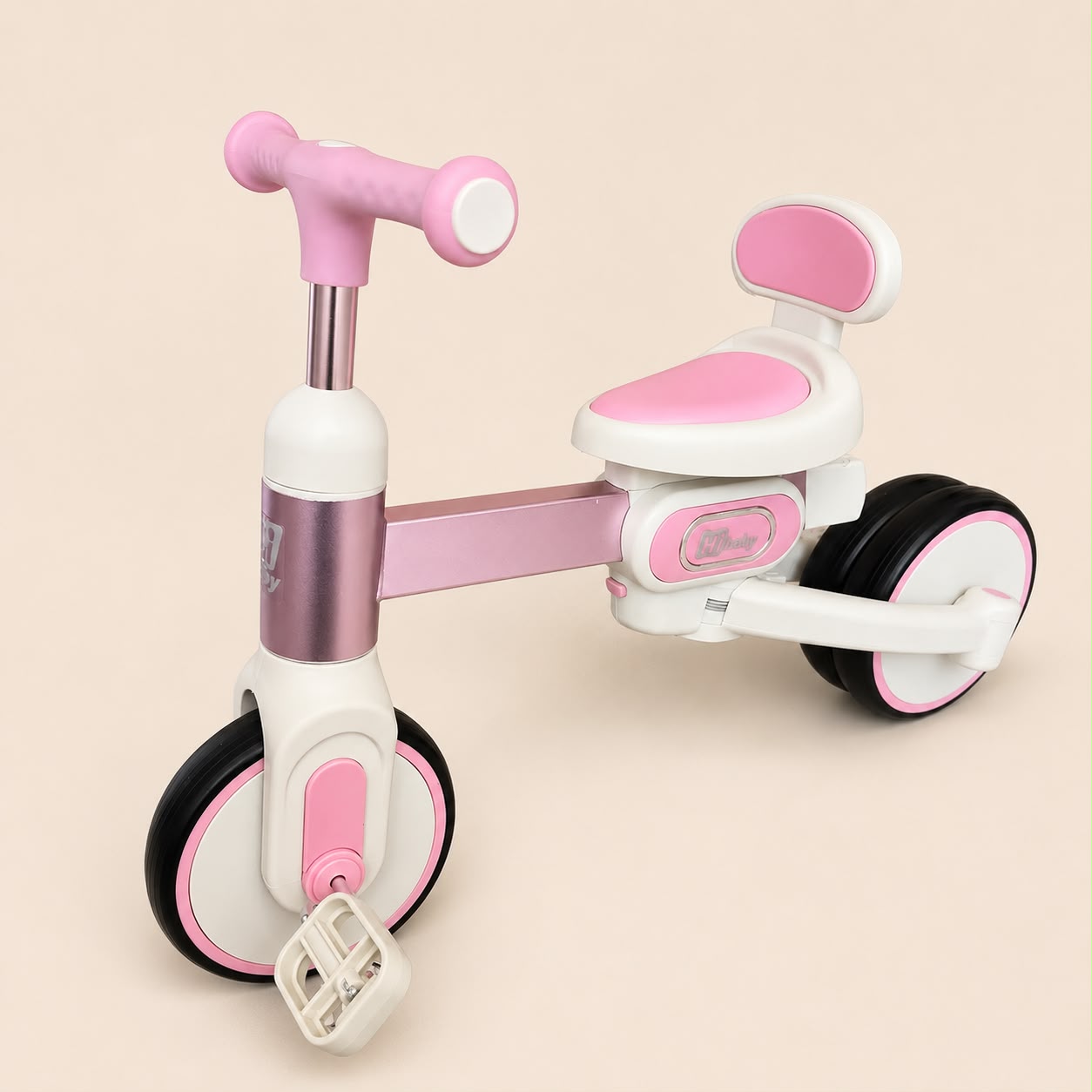 Triciclo Bicicleta de Balance 4 en 1 para Bebé y Niño Rosado