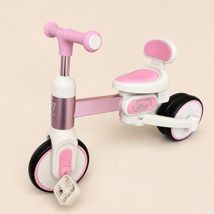 Triciclo Bicicleta de Balance 4 en 1 para Bebé y Niño Rosado