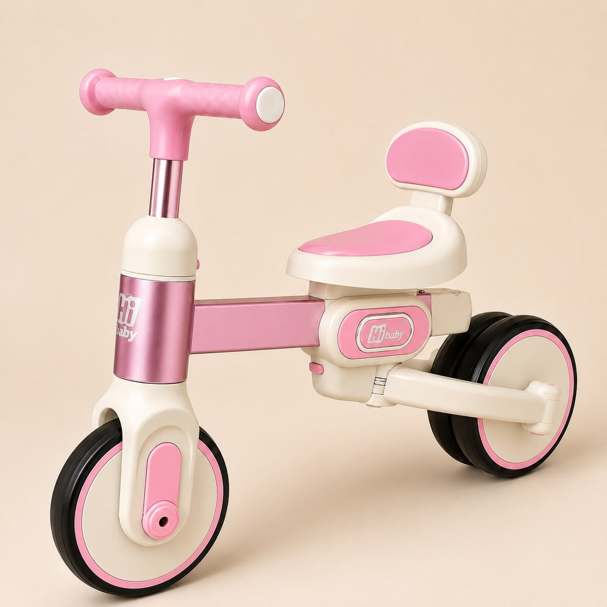 Triciclo Bicicleta de Balance 4 en 1 para Bebé y Niño Rosado